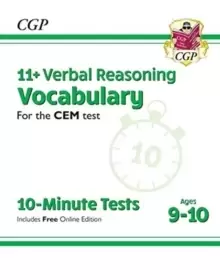 Image of 11+ CEM 10-Minute Tests: Verbal Reasoning Vocabulary - Ages 9-10 (with Online Edition)