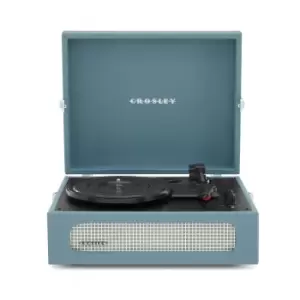 Image of Crosley Voyager Washed Blue 3 Speed Turntable With Rca Output