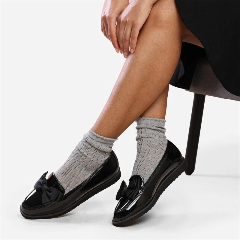 Image of Wheres That From Wheres Slip On Loafer With Bow Detail Black Patent female 5 (38)