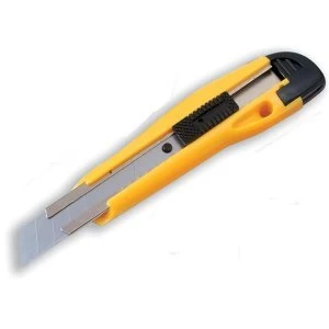 image of 5 Star Office Cutting Knife Light Duty with Locking Device and Snap off Blades 9mm