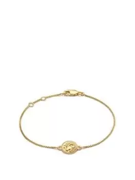 image of Rachel Jackson London Zodiac Mini Art Coin Gold Bracelet, Taurus, Women