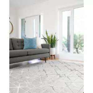 Image of Aurora AU11 Lattice 200cm x 290cm Rectangle - Grey