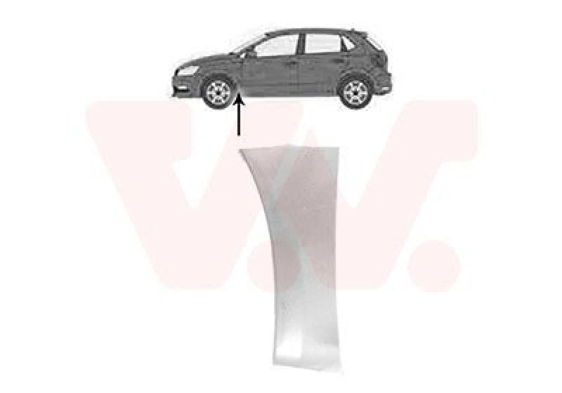Image of VAN WEZEL Wing fender VAN WEZEL 5829155