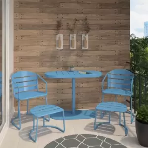 image of Dorel 5 Piece Metro Retro Nesting Bistro Set - Turquoise