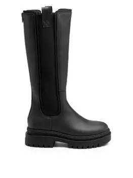 Image of Rocket Dog Rocket Dog Drea Zip Back Knee Boots - Black, Size 5, Women