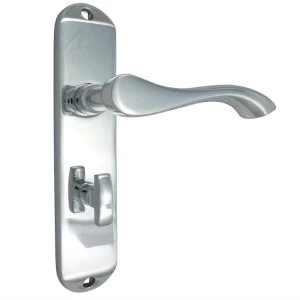 image of Select Hardware 150mm Genoa Bathroom Lock - Chrome