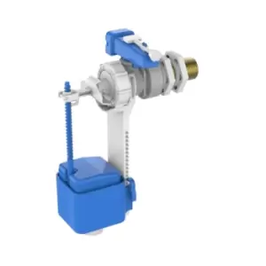 Image of Dudley Hydroflo Side Inlet Cistern Valve With Delay Fill And Brass Tail 324298 - 224568