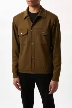 Image of Mens Khaki Premium Trucker Jacket