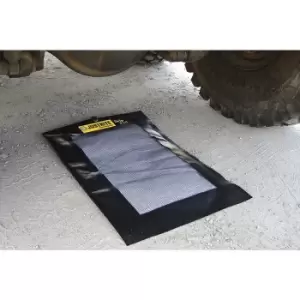 Image of Justrite Absorbent cushion mat, refillable, size XL, with 5 absorbent cushions, LxW 914 x 610 mm