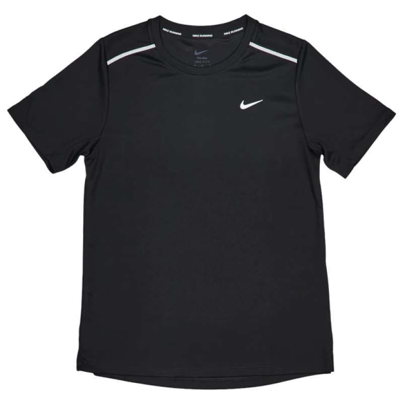 Image of Nike Miler Kid's T-Shirts - Black - Size XS - Poly Jersey