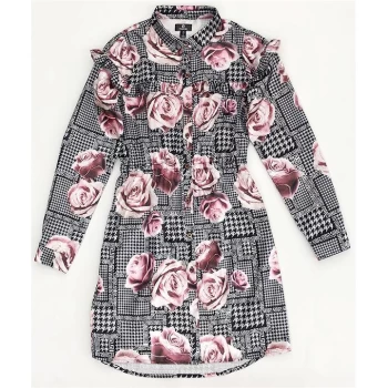 image of Firetrap Shirt Dress Junior Girls - Rose Checked