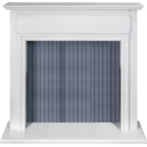 image of Adam - Florence Stove Fireplace in Pure White & Grey, 48 Inch