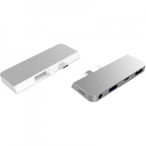 Image of HyperDrive HD125-BLACK USB-C (USB 3.1) multiport hub Ultra HD compatibility, Aluminium casing, additional USB-C port Black