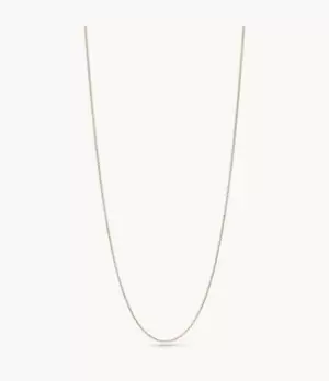Image of Fossil Outlet Women Vintage Iconic Oh So Charming Rose Gold-Tone Stainless Steel Chain Necklace