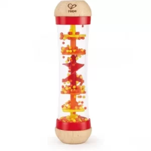 Image of Hape Beaded Raindrops Musical Instrument Rattle (Red)