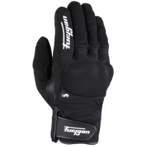 Image of Furygan Jet All Season D3O Black White Motorcycle Gloves 2XL