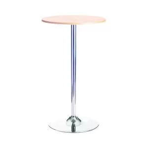Image of Jemini Bistro Trumpet Table Tall 600x600x1045mm BeechChrome KF838281