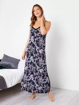 Image of Long Tall Sally Autumn Paisley Chemise, Black, Size 22-24, Women