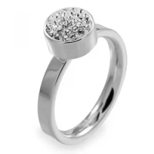 image of Ladies Folli Follie Stainless Steel Size P Bling Chic Ring