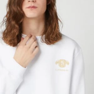 Image of Harry Potter Slytherin Unisex Embroidered Sweatshirt - White - L