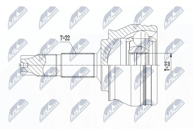 Image of NTY CV joint kit NTY NPZ-FT-001