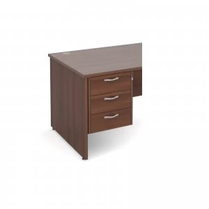 Maestro 25 3 Drawer Fixed Pedestal - Walnut