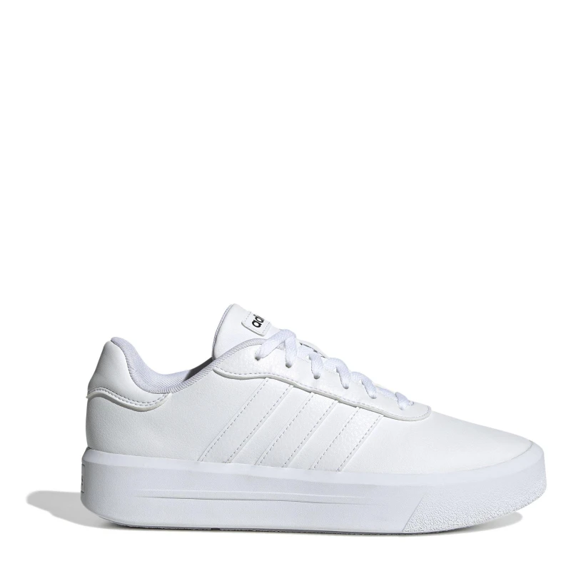 Image of adidas Court Platform Womens Trainers - White White 4