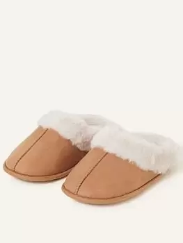 Image of Accessorize Suedette Mule, Brown Size M Women