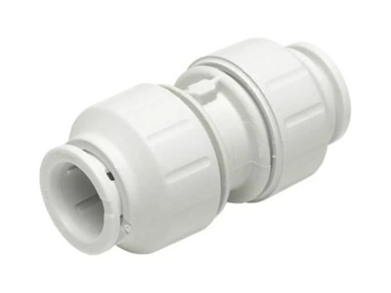 Image of John Guest Speedfit Push Fit Straight Coupler 10mm - Pack Of 2 For Quick Pipe Connections