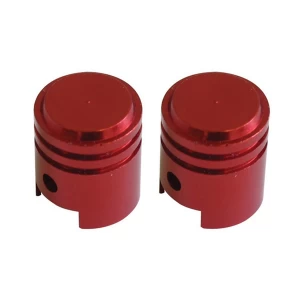 Image of Savage Piston Valve Caps Schrader Red