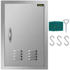 Image of Vertical BBQ Island Stainless Steel Single Access Door with Ventilation Reverse Hinge