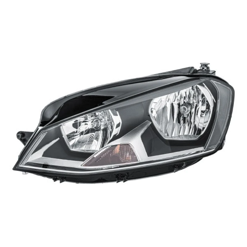 Image of HELLA 1EL 011 956-411 Headlights PWY24W, Left, with motor for headlamp levelling, Halogen Headlight (259)