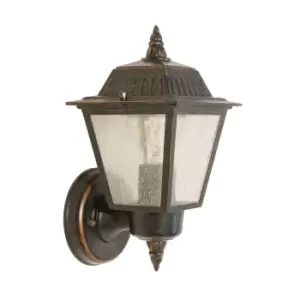 image of Outdoor IP44 Wall Light Weathered Bronze LED E27 60W