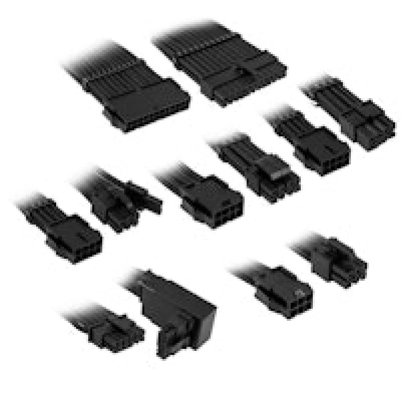 Image of Kolink Core Pro Braided Cable Extension Kit 12V-2x6 Type 2 - Jet Black
