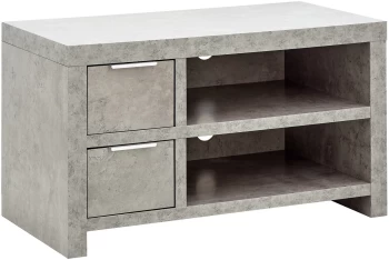 image of Bloc 2 Drawer TV Unit - Grey