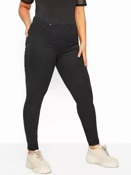 image of Yours London Jenny Jegging - Black, Size 18, Inside Leg 34, Women