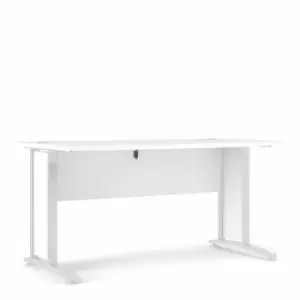 image of Prima Desk 150 Cm In White With White Legs