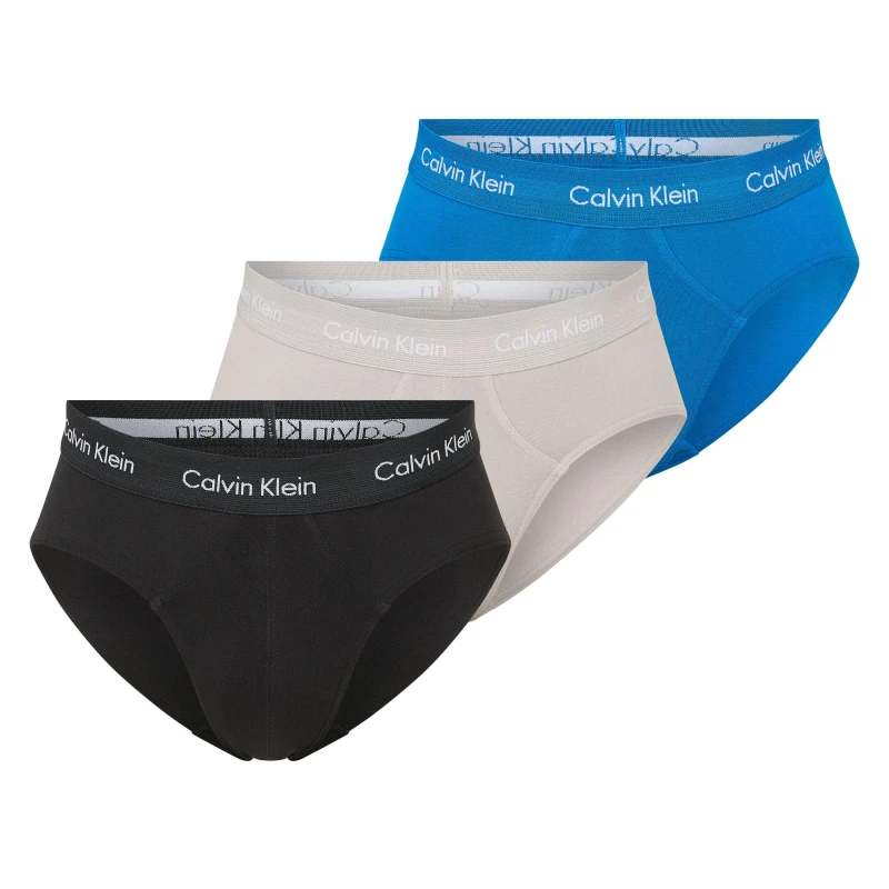Image of Calvin Klein 3 Pack Briefs Blk/Gry/Blu male S