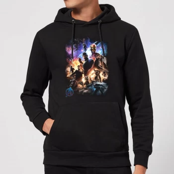 image of Avengers Endgame Character Montage Hoodie - Black - S