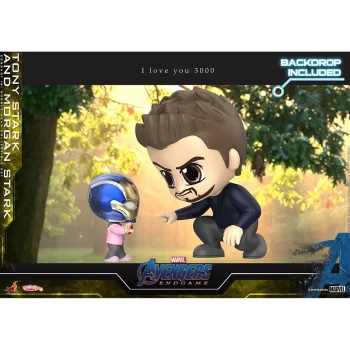 Image of Hot Toys Cosbaby Marvel Avengers: Endgame - Tony Stark & Morgan Stark (Set of 2) Figure