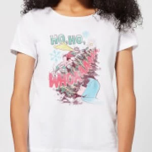 Image of DC Ho Ho Whoaaaaaaa Womens Christmas T-Shirt - White
