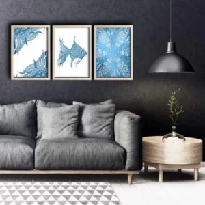 Image of 3PKCT-009 Multicolor Decorative Framed MDF Painting (3 Pieces)