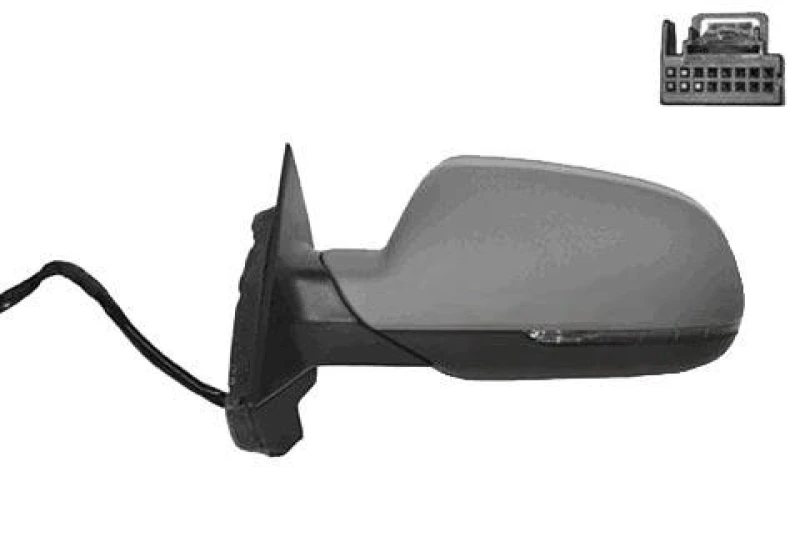 Image of VAN WEZEL 0338805 Wing mirror * HAGUS * Left, Heatable, primed Outside Mirror (50)