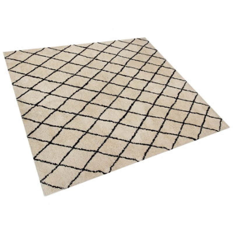 Image of Beliani Rug Midyat Beige 200 X 200 Cm