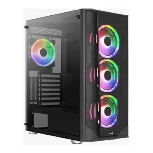 image of Aerocool Aerocool PRISMBKV3 PC Case ATX Black 4 Fans ARGB Front...