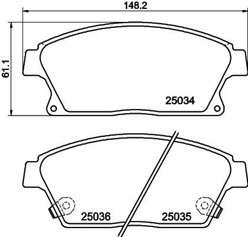 Image of HELLA Brake pad set HELLA 8DB 355 015-241