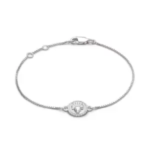 image of Rachel Jackson London Silver Taurus Zodiac Mini Art Coin Bracelet