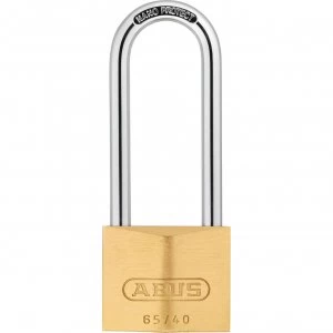 Image of Abus 65 Series Brass Padlock With 63mm Long Shackle 40mm Extra Long