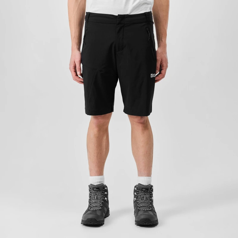Image of Jack Wolfskin Mens Fleece Jogger Shorts Black male X Large