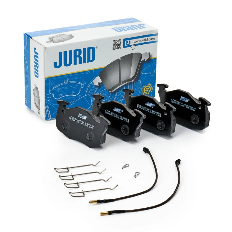 Image of JURID 571332J Brake pad set incl. wear warning contact, with accessories Brake Pad Set,disc brake (402)